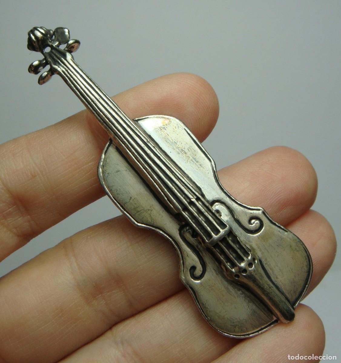 Antig&uuml;edades: Viol&iacute;n en miniatura de PLATA - Foto 2