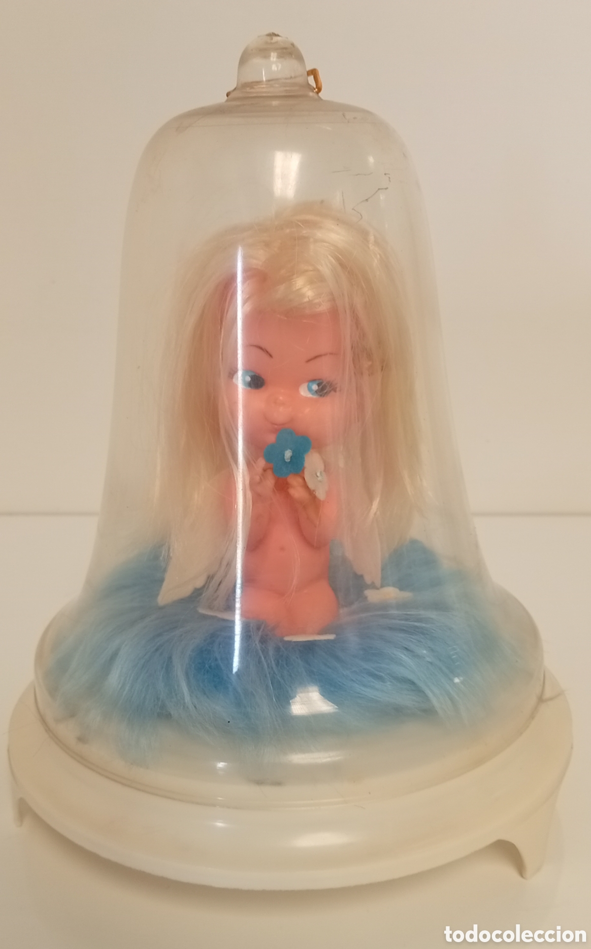 Antig&uuml;edades: MU&Ntilde;ECA ANGELITO DEL CARI&Ntilde;O ANTIGUA CON SU CAMPANA