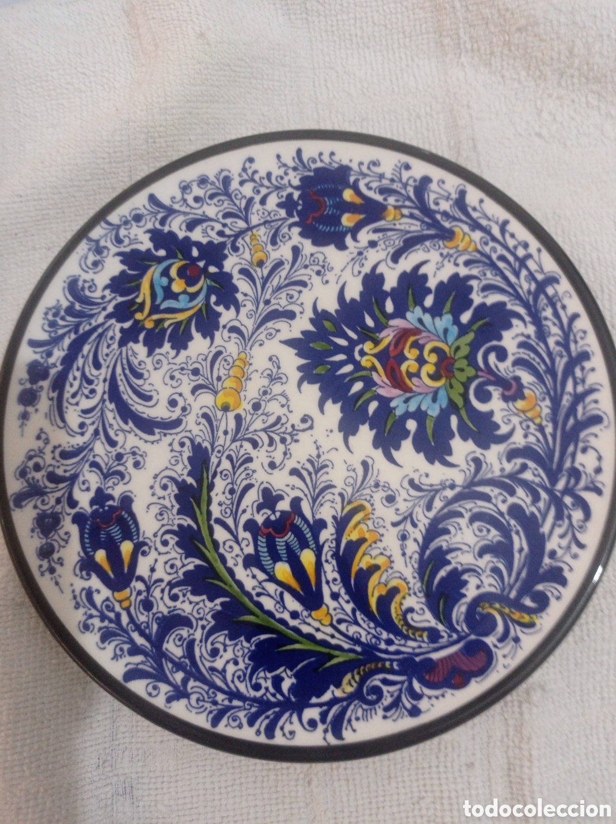 Antig&uuml;edades: Plato colecci&oacute;n pintado a mano