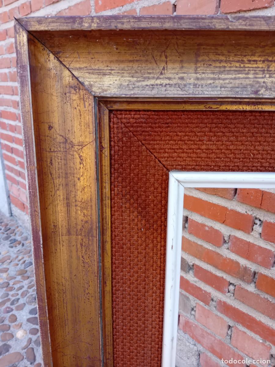 Antig&uuml;edades: Marco dorado con greca interior tipo arpillera d&eacute;cada de los 50 - Foto 3
