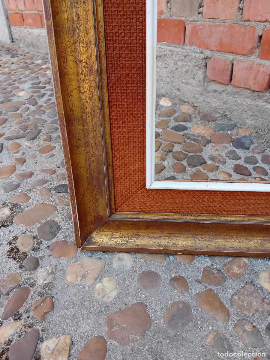 Antig&uuml;edades: Marco dorado con greca interior tipo arpillera d&eacute;cada de los 50 - Foto 4