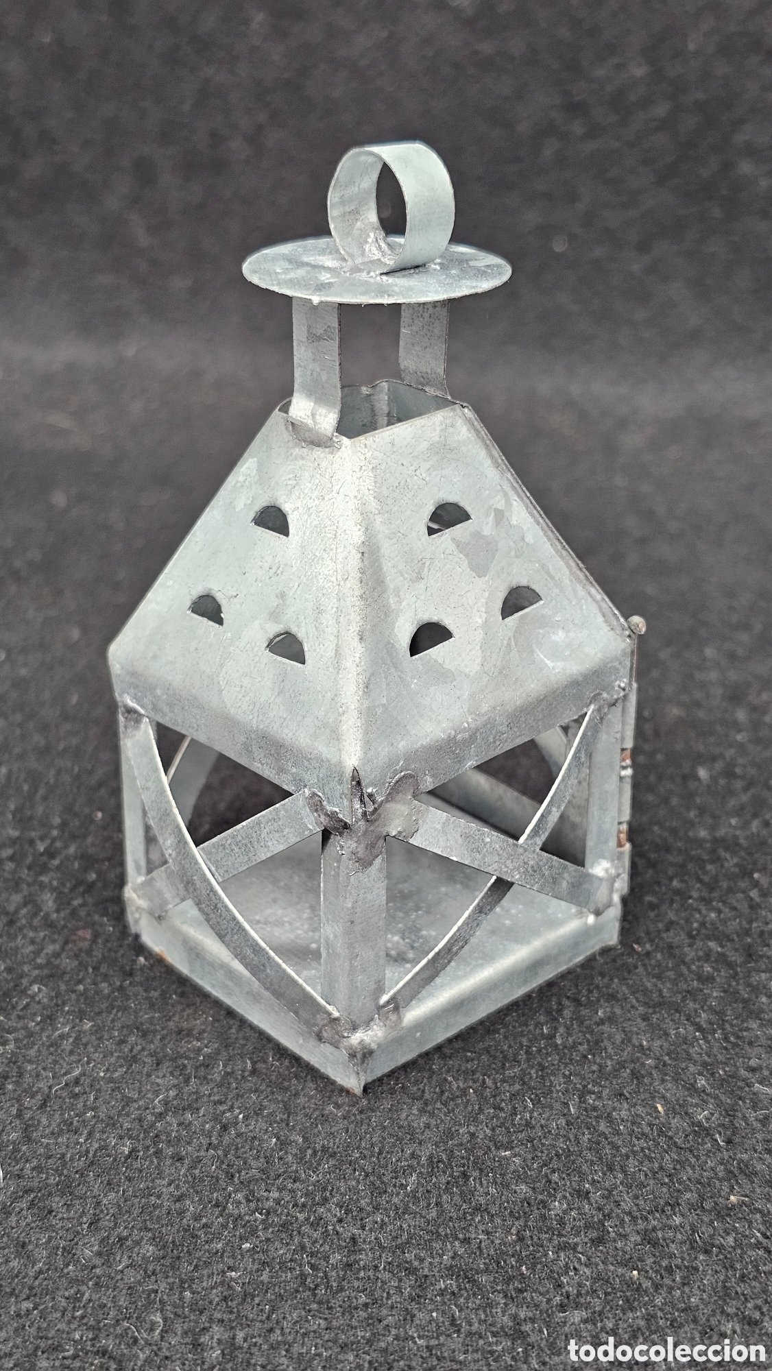 Antig&uuml;edades: Peque&ntilde;o farolillo de galvanizado