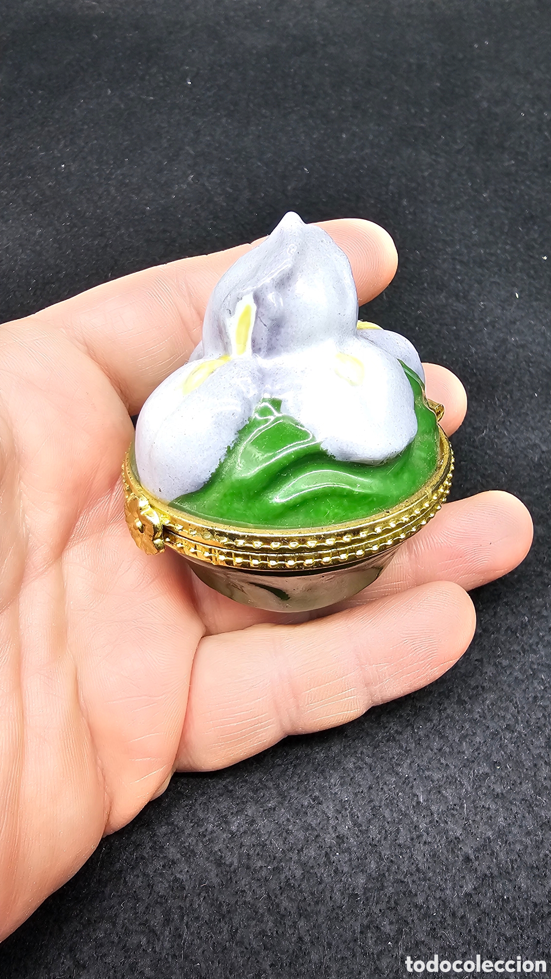 Antig&uuml;edades: Cajita de porcelana de