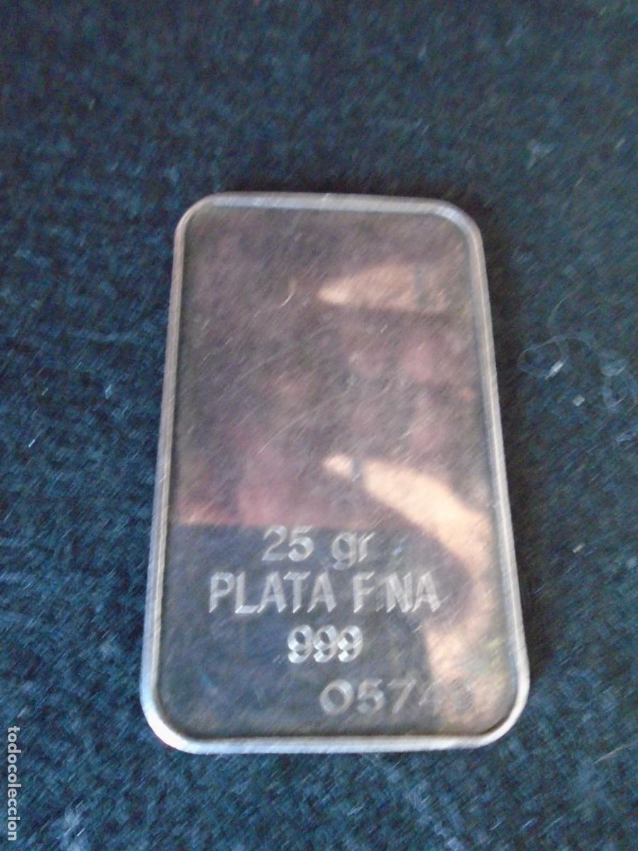 Antig&uuml;edades: (LIN-260703)LINGOTE DE PLATA FINA 25 GRS. DE 999