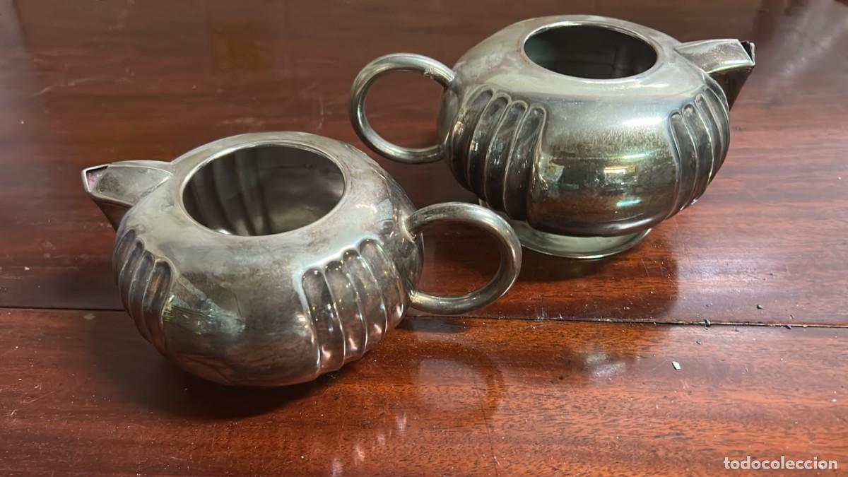 Antig&uuml;edades: CAFETERAS PLATEADAS PAREJA DE 12 CMS. DE DIAMETRO - Foto 1