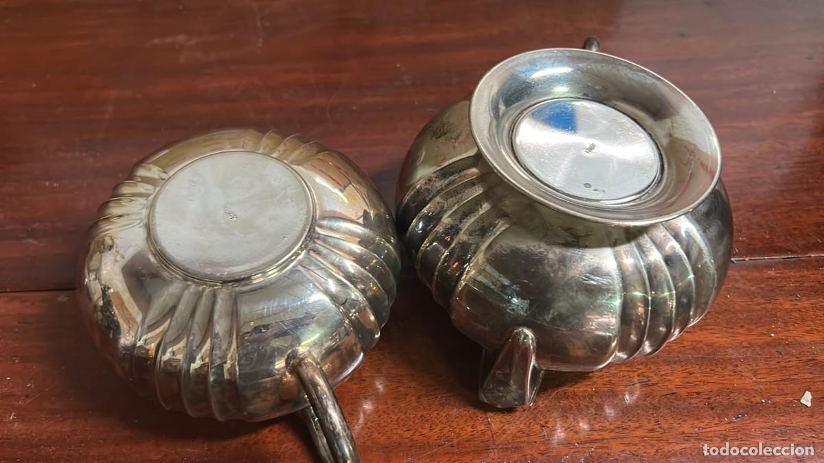 Antig&uuml;edades: CAFETERAS PLATEADAS PAREJA DE 12 CMS. DE DIAMETRO - Foto 3