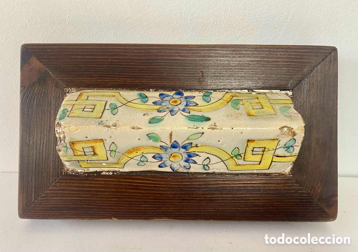 Antig&uuml;edades: Azulejos remate balc&oacute;n alizar bordils cer&aacute;mica Val&egrave;ncia Manises Siglo XVIII