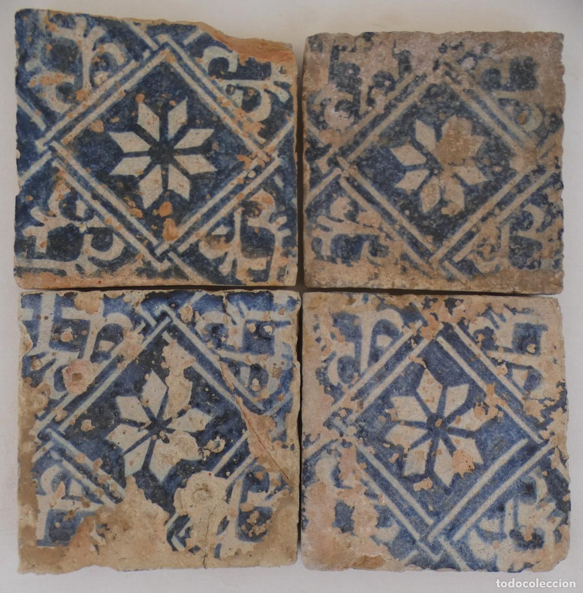 Antig&uuml;edades: Azulejos Espa&ntilde;ol Valencia siglo 15/16