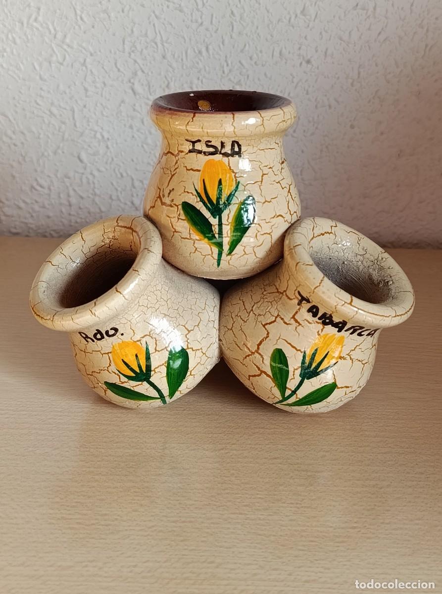 Antig&uuml;edades: Palillero aceitunero de barro Rdo. Isla de Tabarca