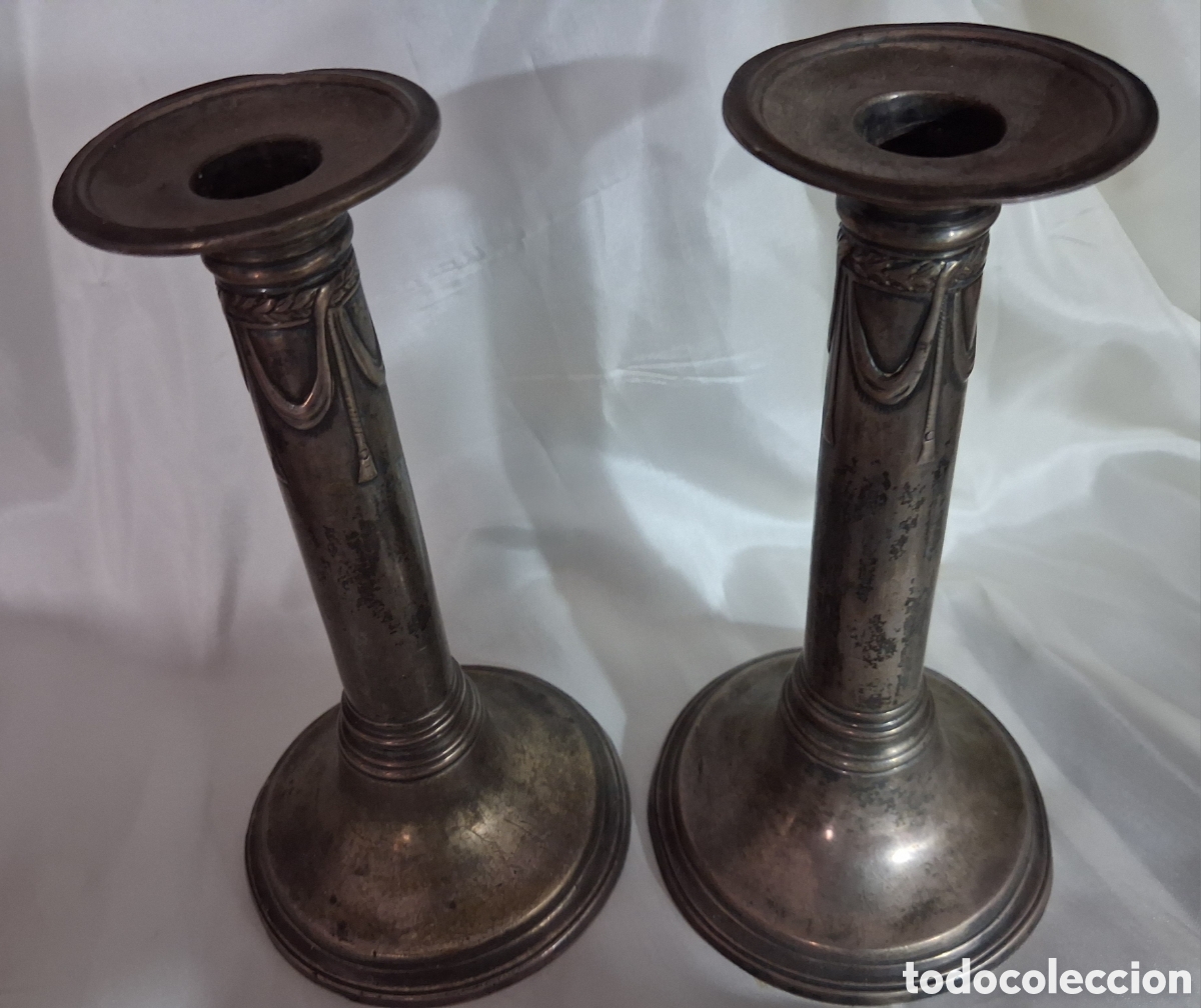 Antig&uuml;edades: Candelabros de bronce (dos)