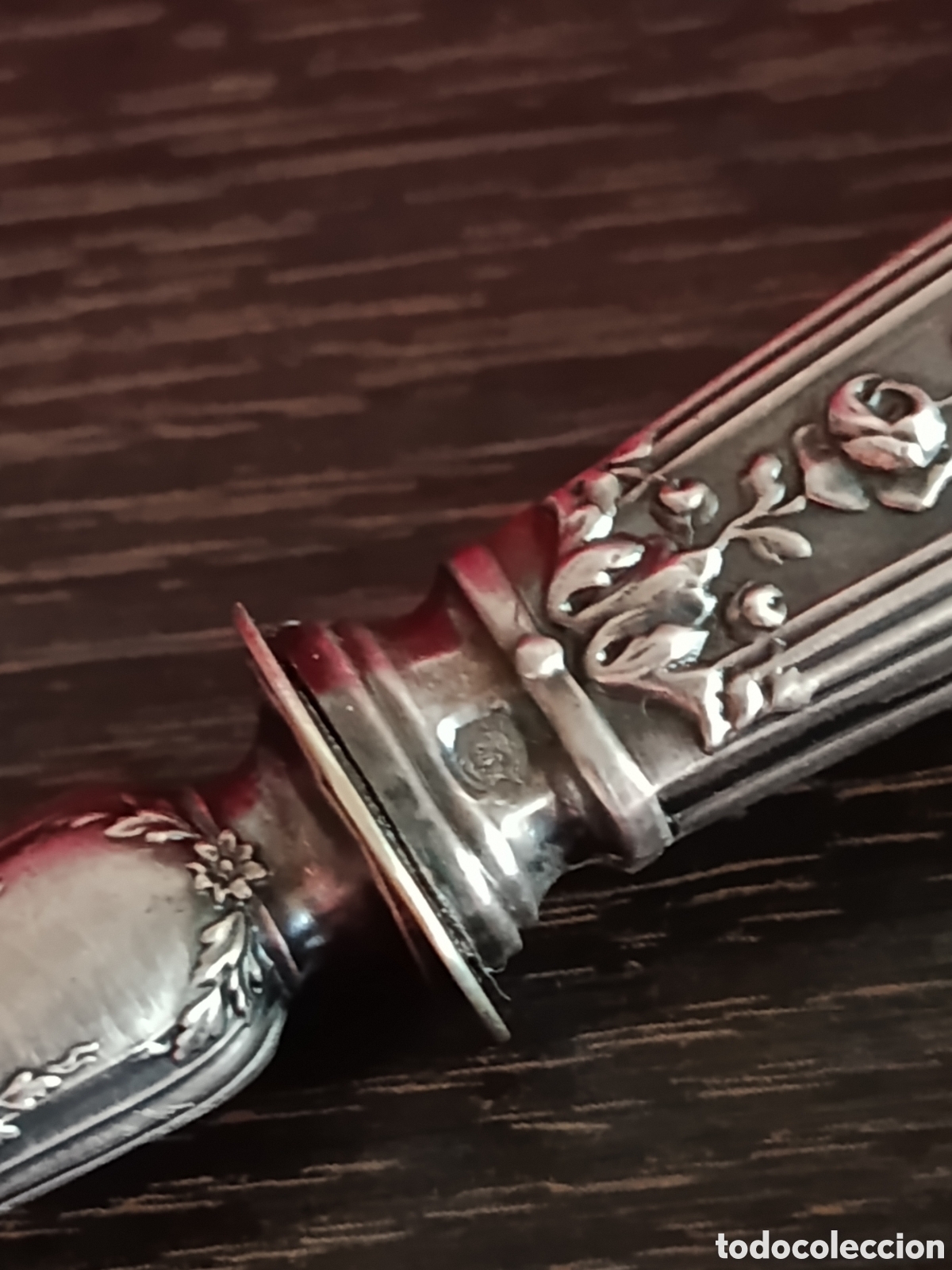 Antig&uuml;edades: Juego de cubiertos plata y asta - Foto 6
