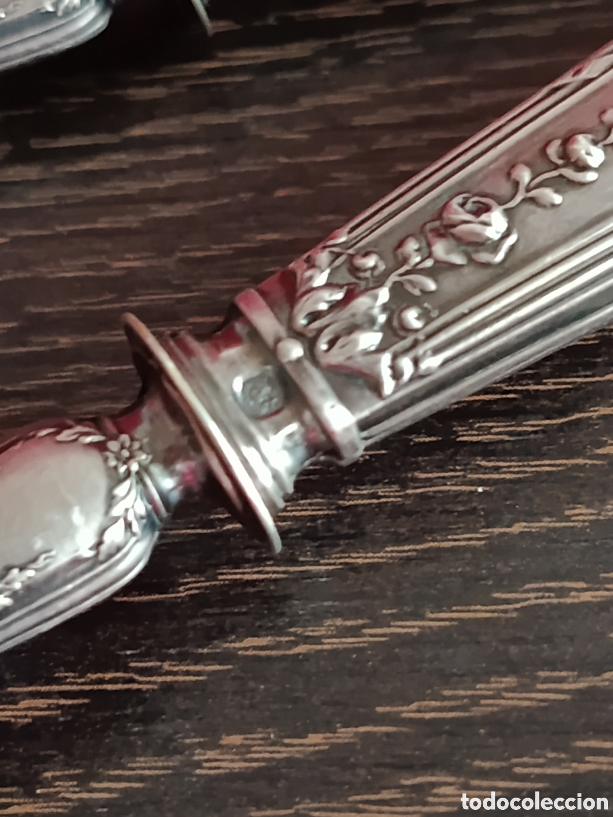 Antig&uuml;edades: Juego de cubiertos plata y asta - Foto 7