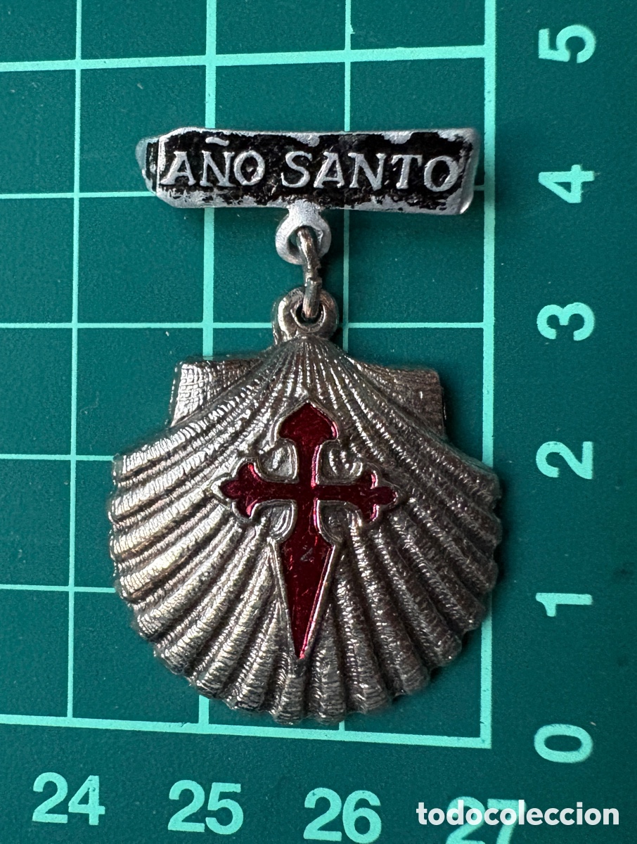 Antig&uuml;edades: (L958) Medalla Insignia Oficial A&ntilde;o Santo Jacobeo 1976 - Santiago de Compostela