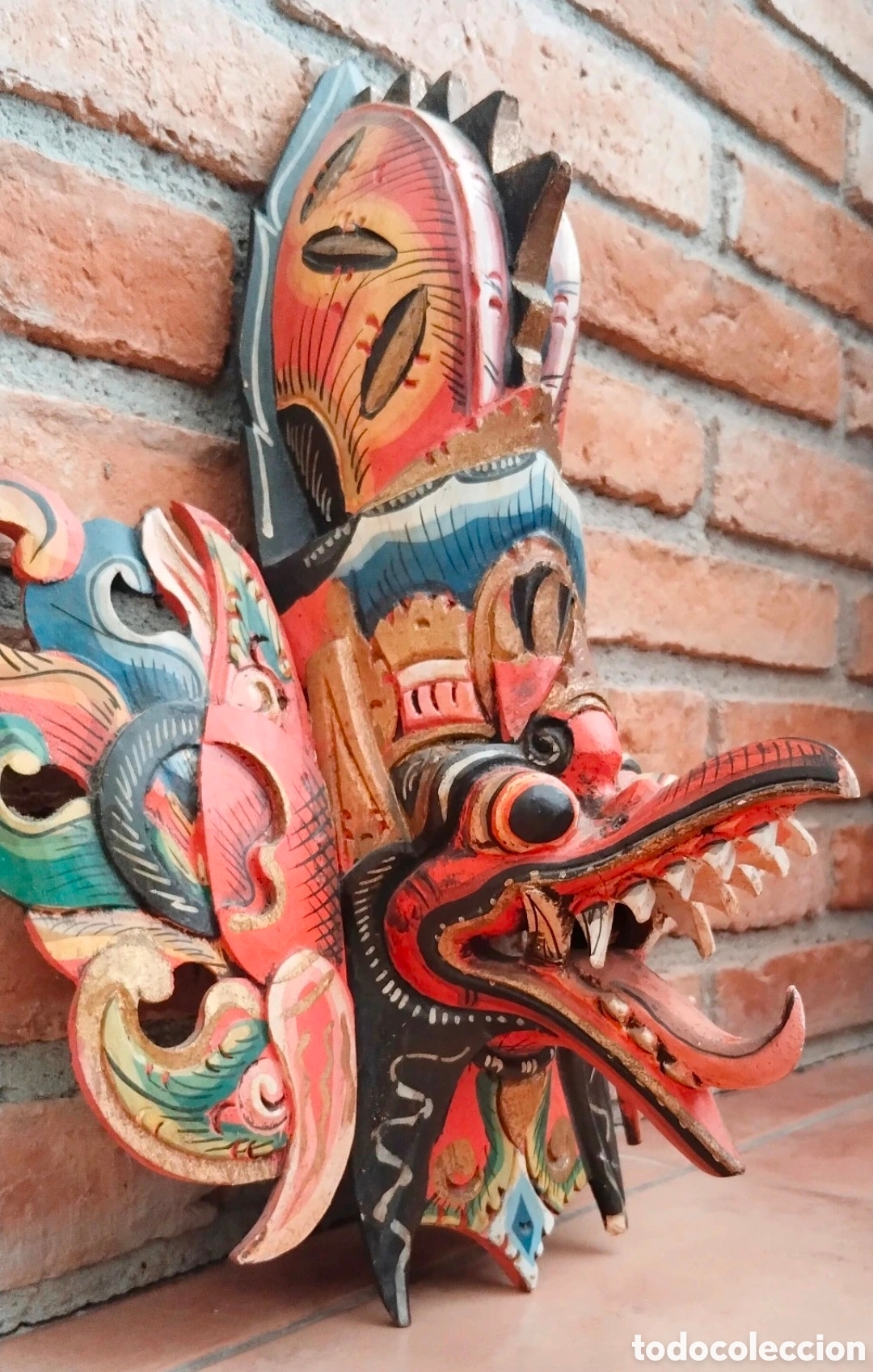 Antig&uuml;edades: M&aacute;scara Garuda, en madera - Foto 2