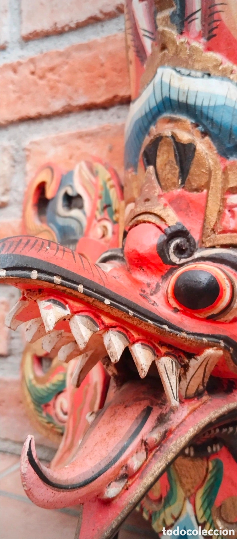 Antig&uuml;edades: M&aacute;scara Garuda, en madera - Foto 6