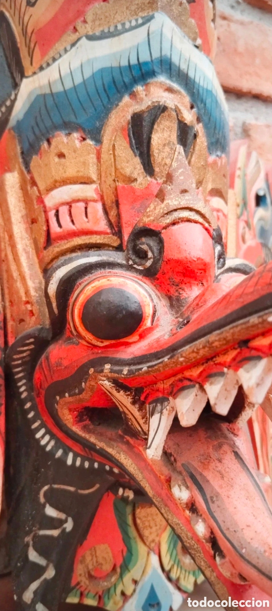 Antig&uuml;edades: M&aacute;scara Garuda, en madera - Foto 7