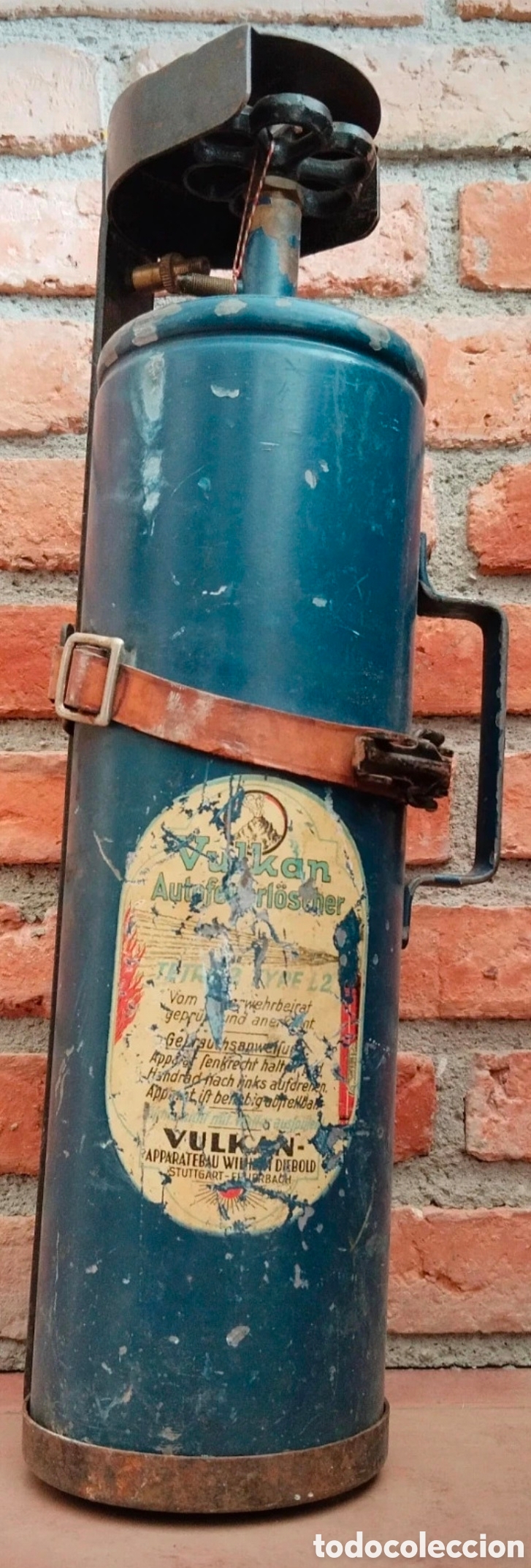 Antig&uuml;edades: Extintor antiguo de coche VULKAN (A&ntilde;os 50/60) - Vintage