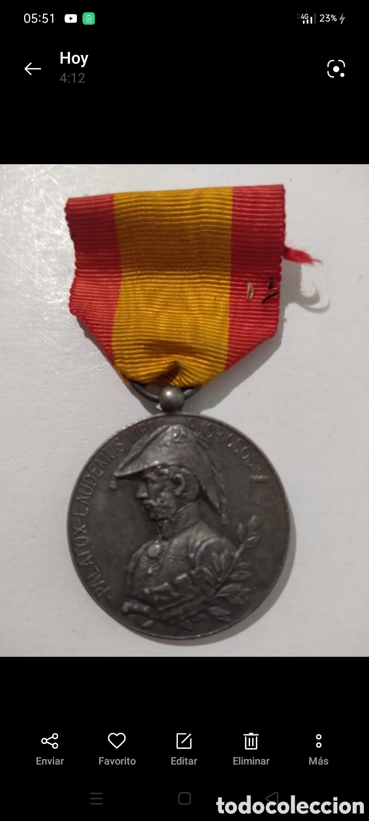 Antig&uuml;edades: Medalla Plata Centenario de los Sitios de Zaragoza (1808-1908) - Gral. Palafox - Alfonso XIII