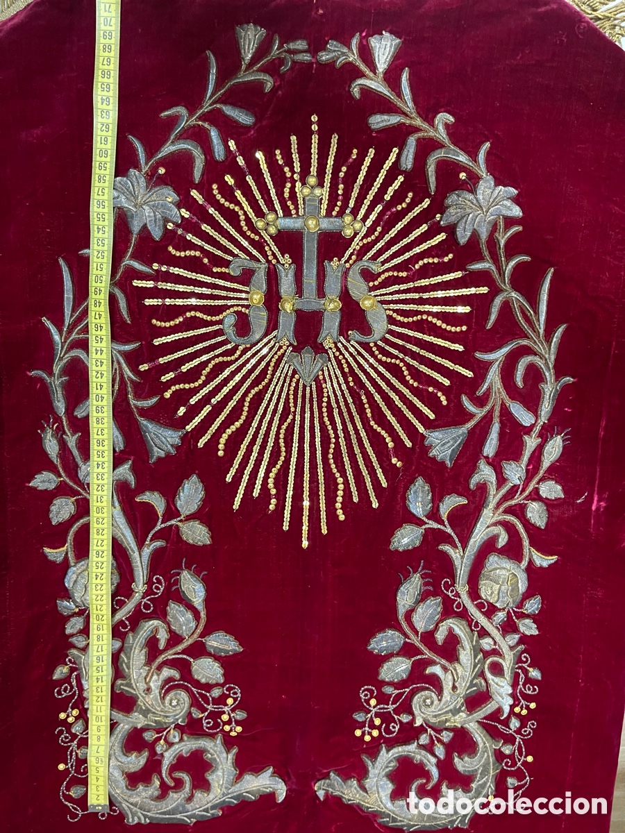 Antig&uuml;edades: Capa bordada en oro siglo XIX - Foto 13