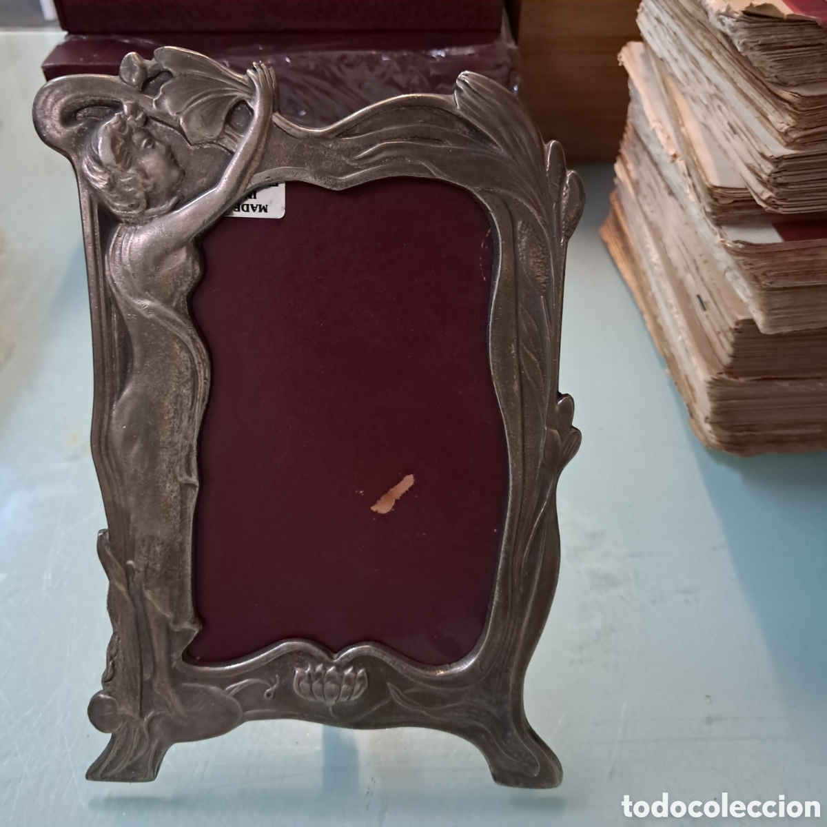Antig&uuml;edades: Portaretratos sin cristal en bronce