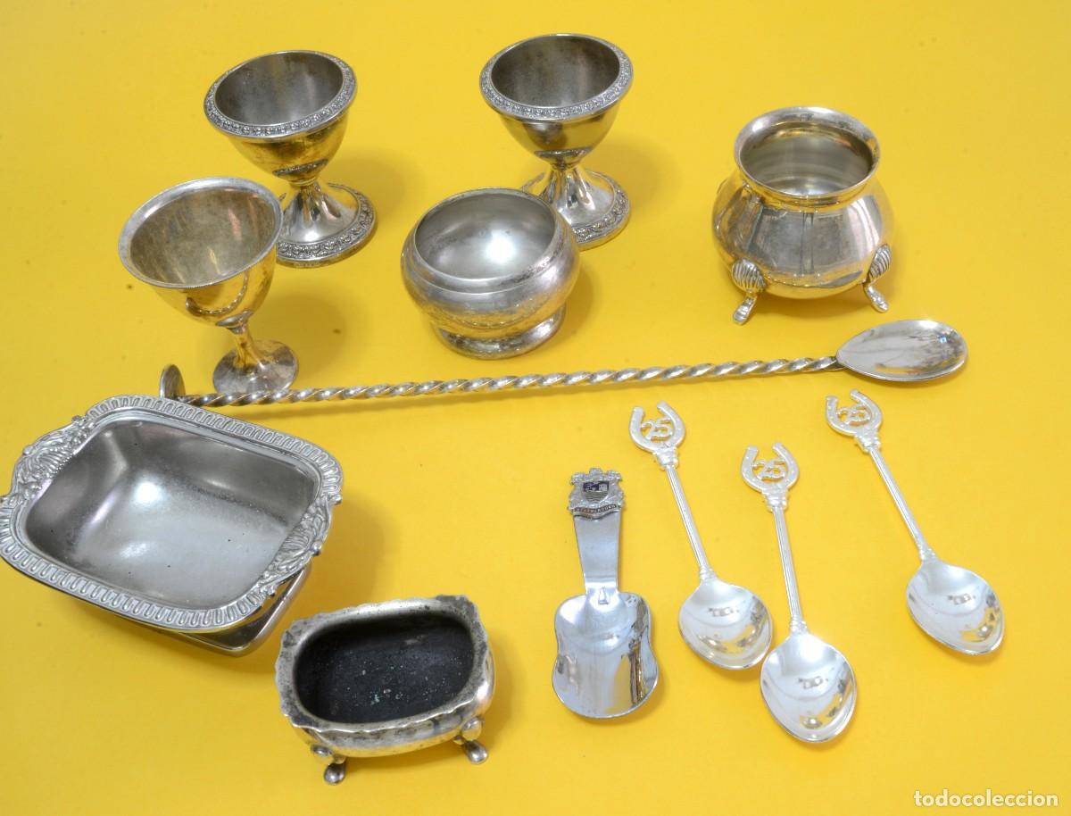 Antig&uuml;edades: LOTE SET DE ART&Iacute;CULOS DE MESA INGL&Eacute;S, ELECTROPLATEADOS, VINTAGE