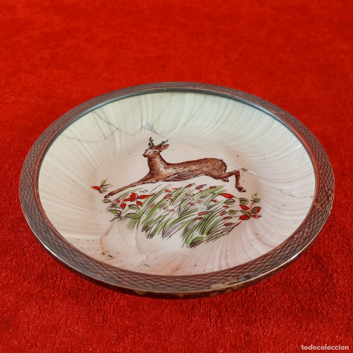 Antig&uuml;edades: PRECIOSO PLATO DECORATIVO - PORCELANA PINTADA A MANO - BERNARDAUD & CO - LIMOGES - 11 CM &Oslash; / 2264