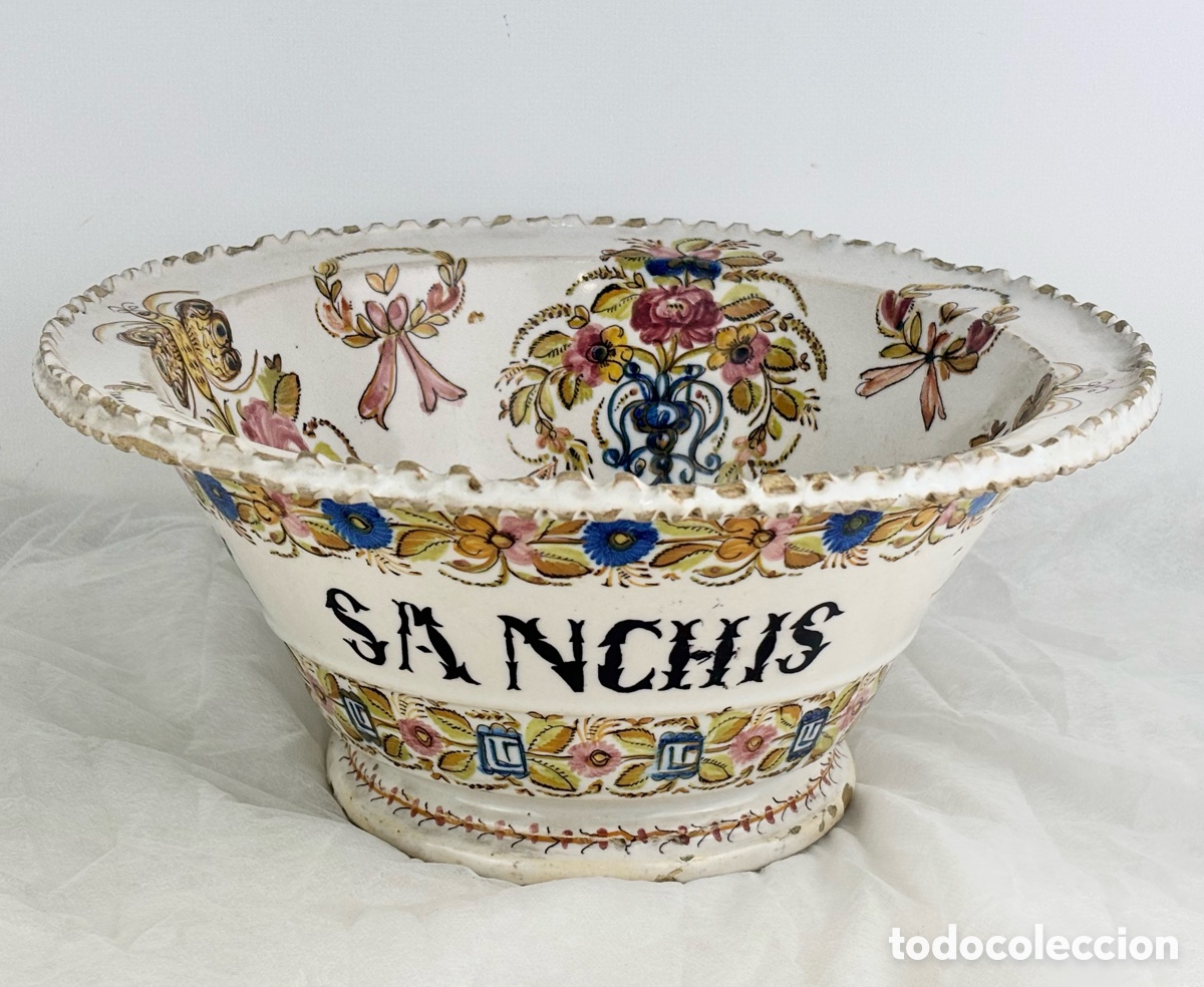Antig&uuml;edades: LAVAMANOS CERAMICA VALENCIANA - SIGLO XIX - DOLORES ROS Y SANCHIS