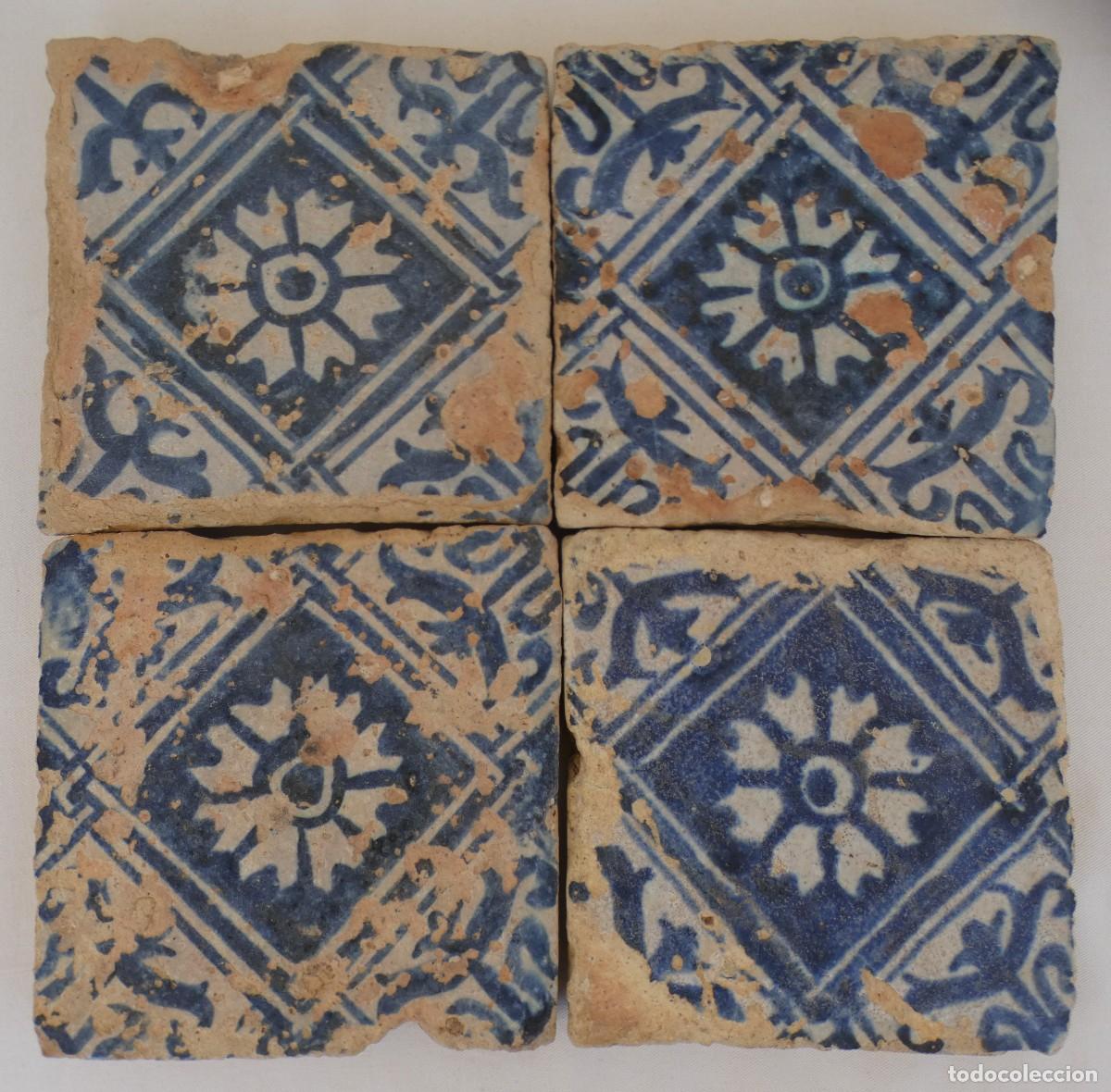 Antig&uuml;edades: Azulejos Espa&ntilde;ol Valencia siglo 15/16