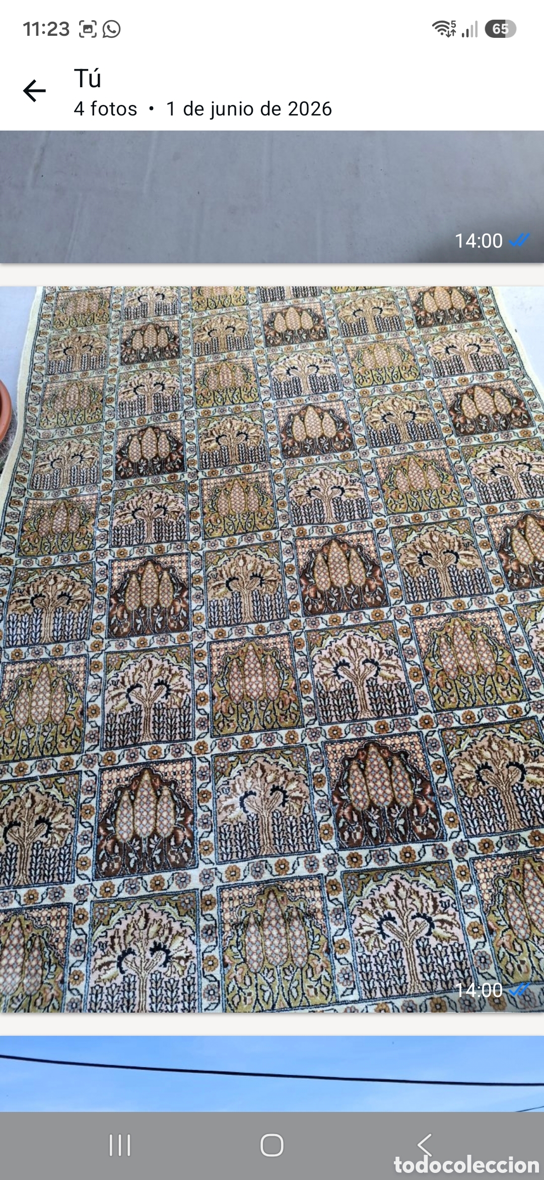 Antig&uuml;edades: Alfombra de cachemira - Foto 1