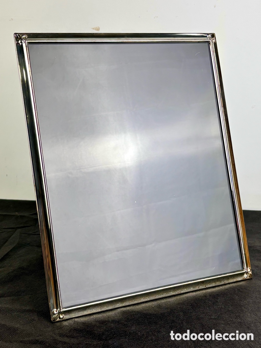 Antig&uuml;edades: GRAN MARCO PORTAFOTOS DE PLATA 925, ISABEL CABANILLAS - 33 X 27 CM.