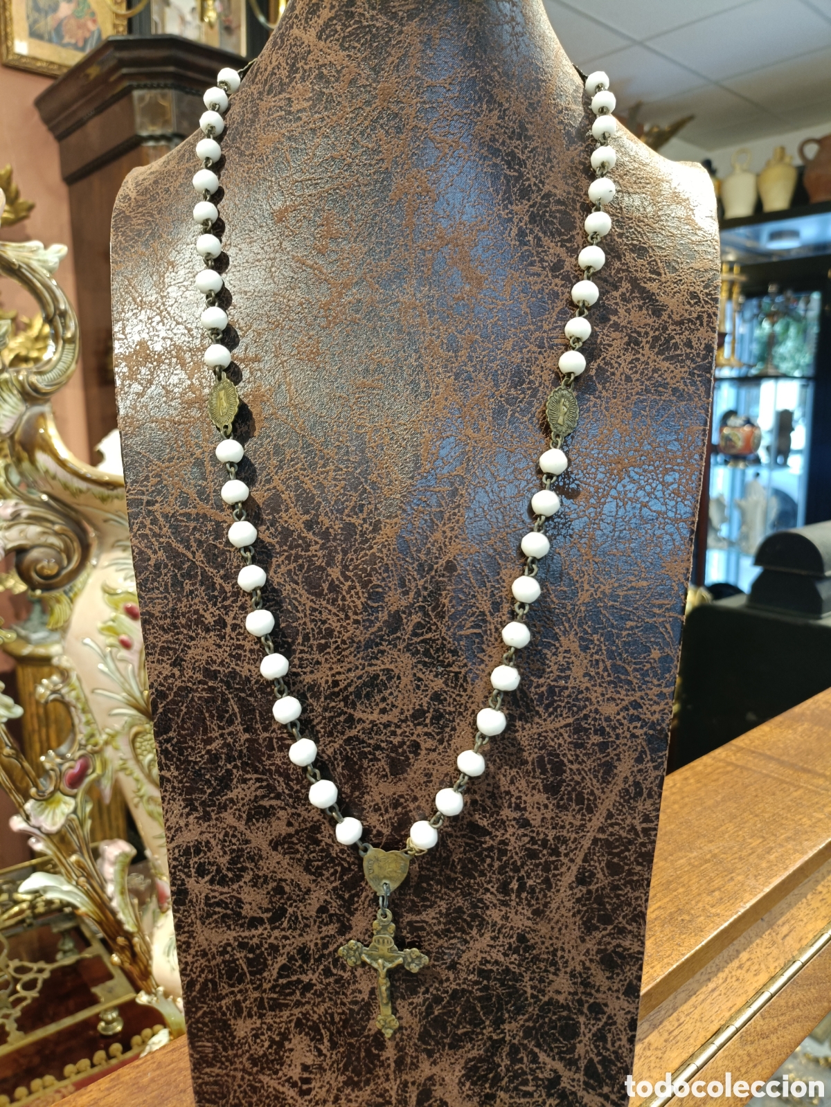 Antig&uuml;edades: ANTIGUO ROSARIO ELABORADO EN LAT&Oacute;N Y CUENTAS DE CRISTAL SIGLO XX