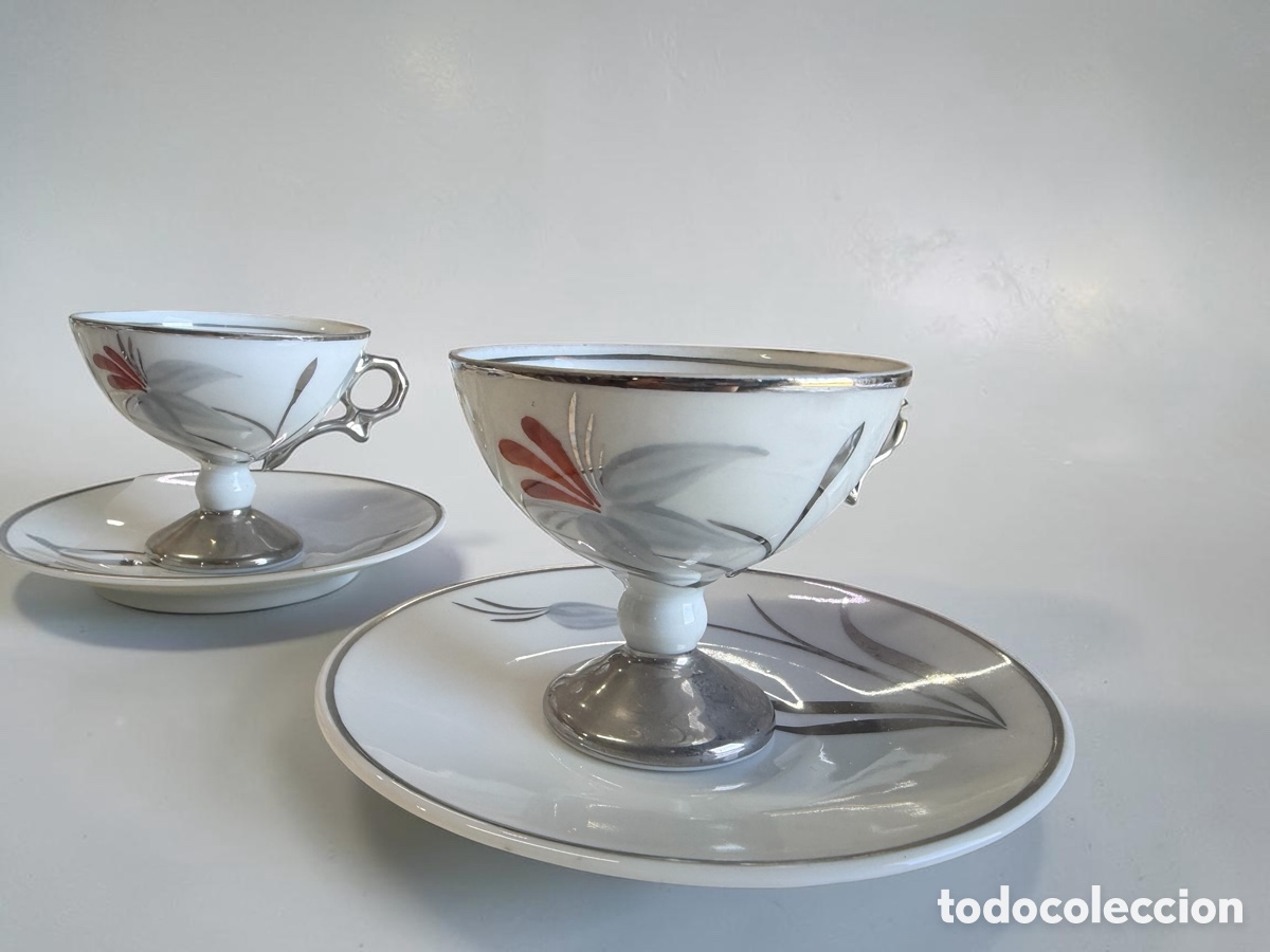 Antig&uuml;edades: Antiguo juego de caf&eacute; 8 servicios - Foto 3