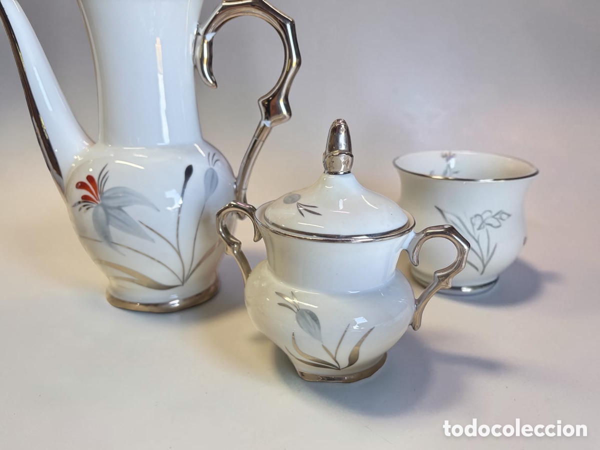 Antig&uuml;edades: Antiguo juego de caf&eacute; 8 servicios - Foto 6