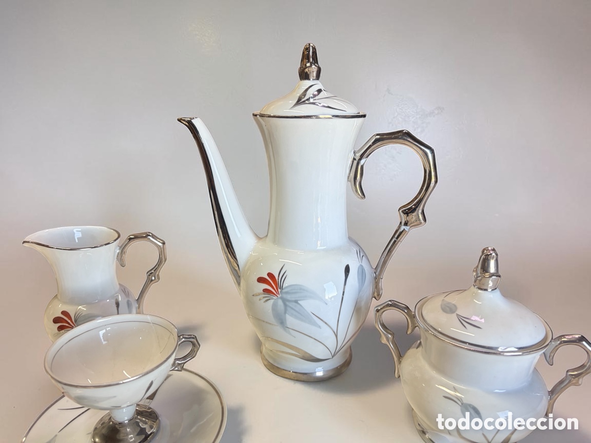 Antig&uuml;edades: Antiguo juego de caf&eacute; 8 servicios - Foto 7