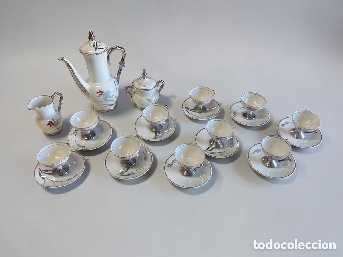 Antig&uuml;edades: Antiguo juego de caf&eacute; 8 servicios - Foto 11