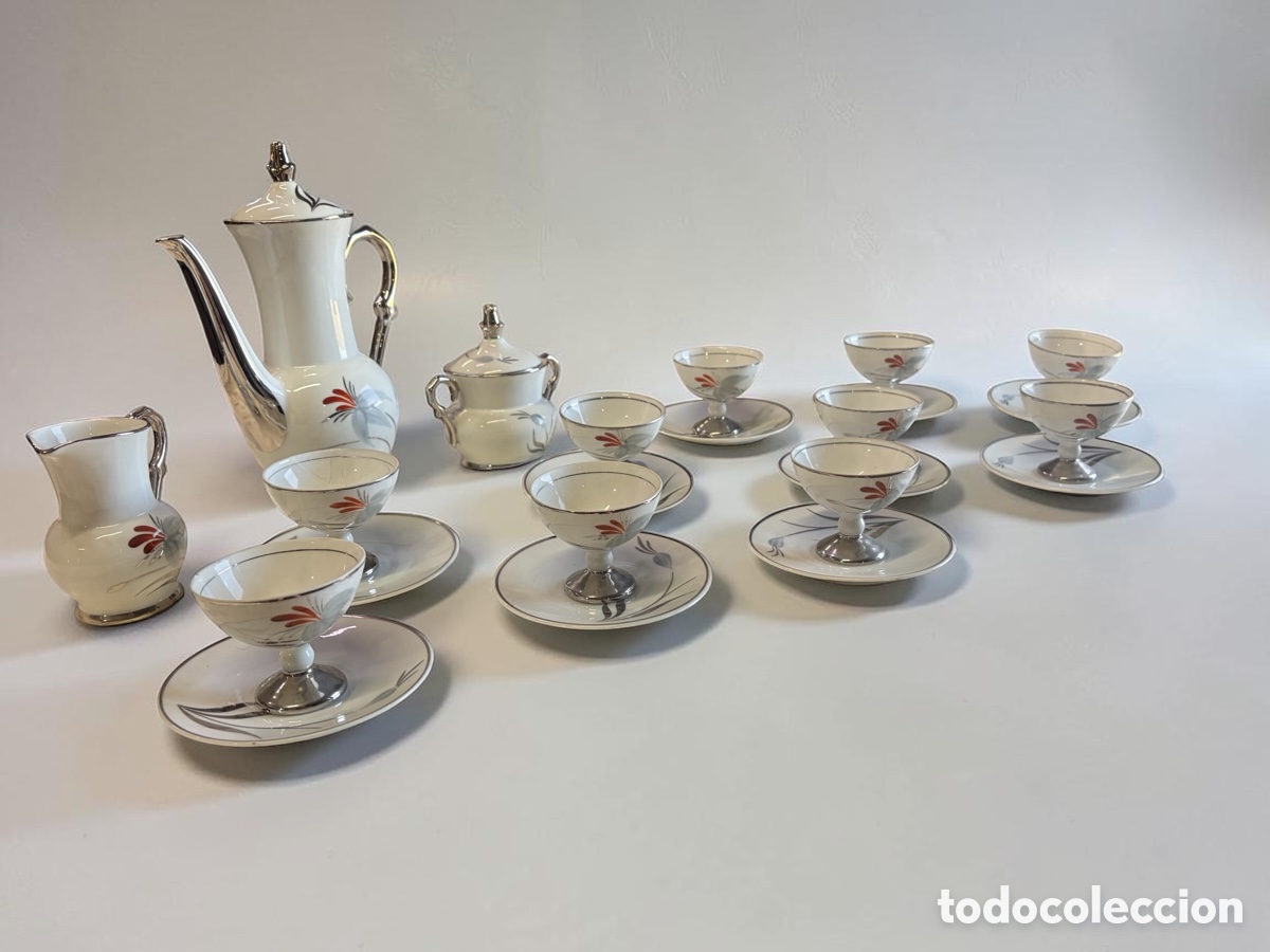 Antig&uuml;edades: Antiguo juego de caf&eacute; 8 servicios - Foto 12