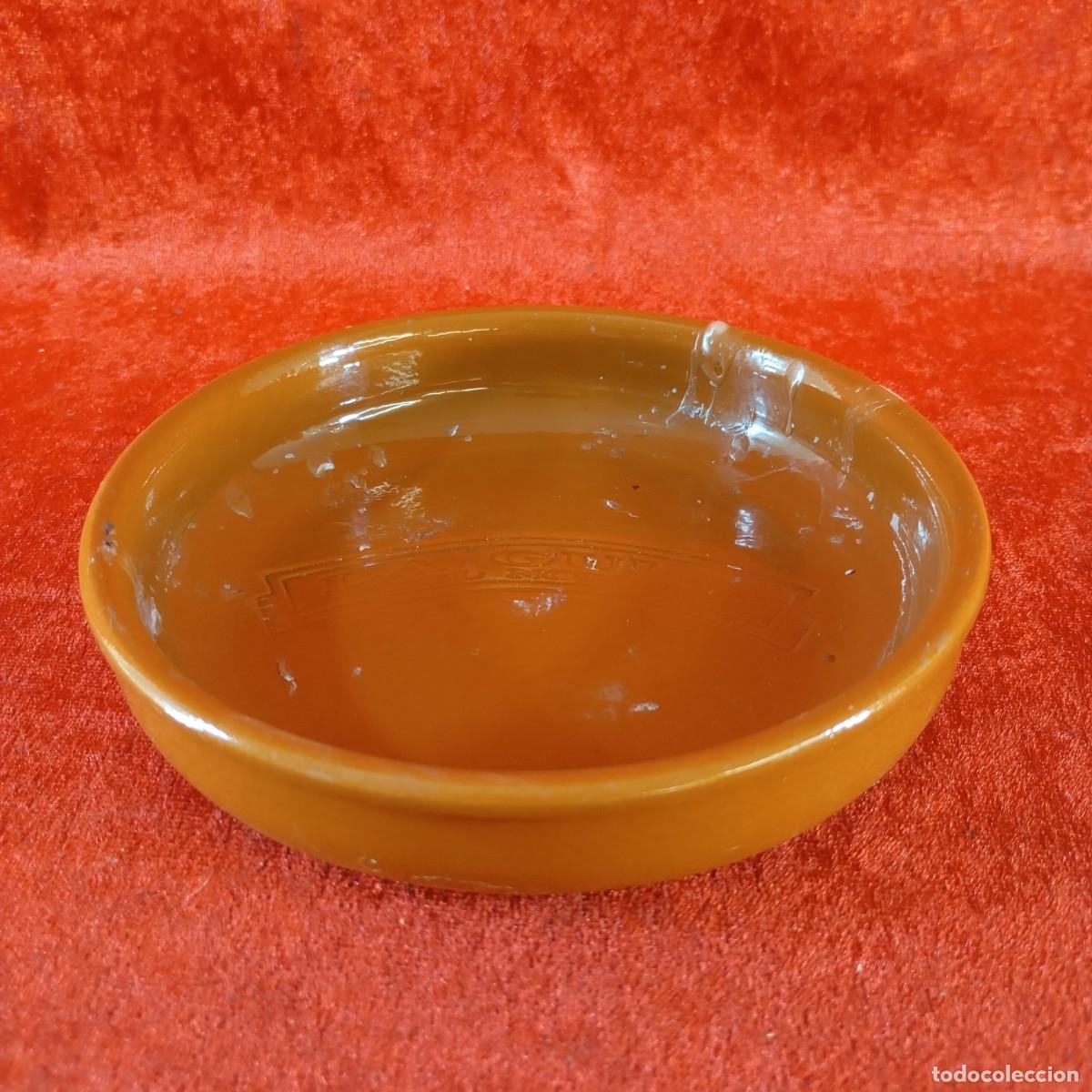 Antig&uuml;edades: PEQUE&Ntilde;O RECIPIENTE DE BARRO ESMALTADO - LA GULA DEL NORTE - 14 X 3 CM