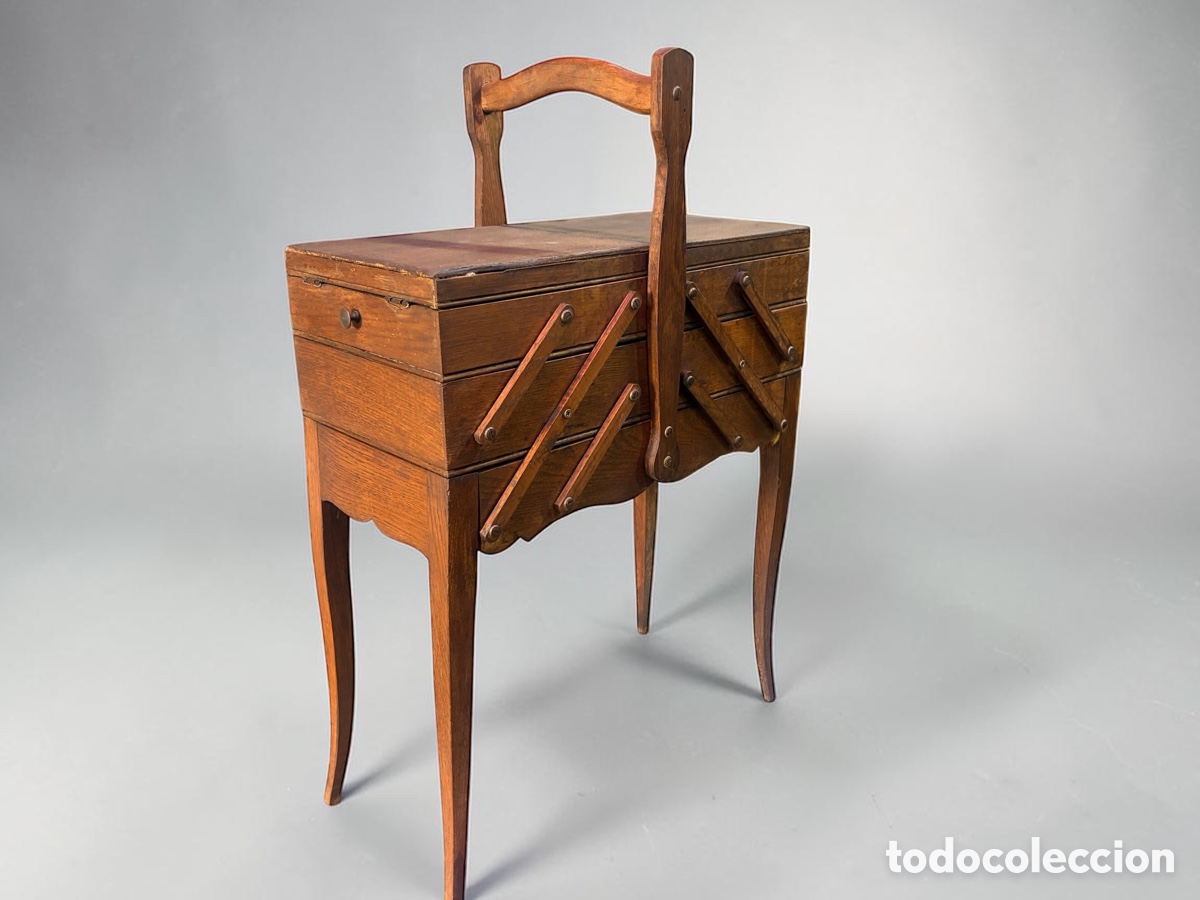 Antig&uuml;edades: Antiguo costurero de pie - Foto 2
