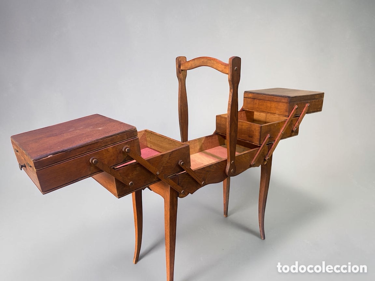 Antig&uuml;edades: Antiguo costurero de pie - Foto 4