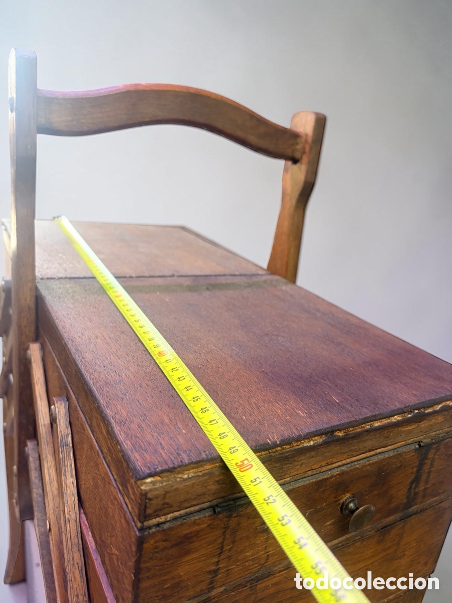 Antig&uuml;edades: Antiguo costurero de pie - Foto 6