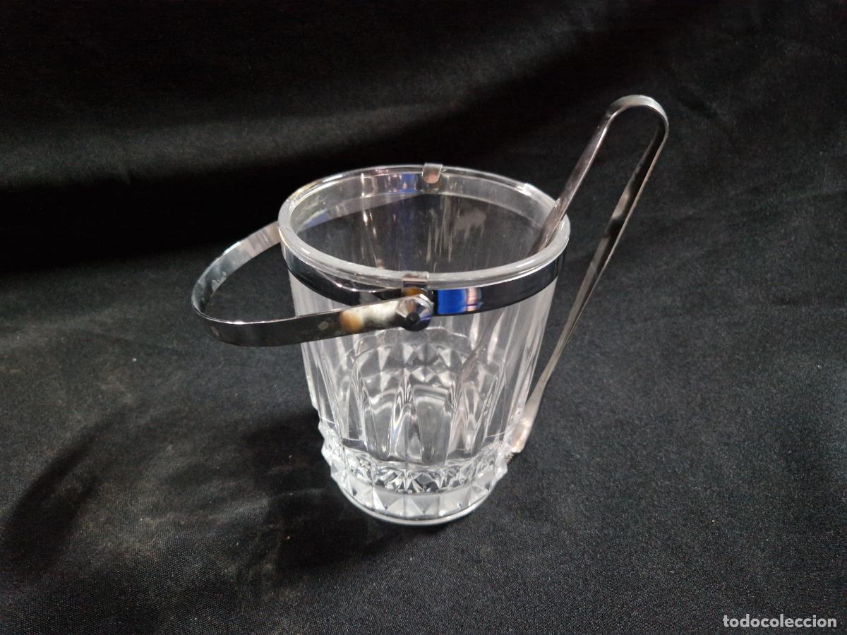 Antig&uuml;edades: BONITA HIELERA DE CRISTAL PARA WISKY