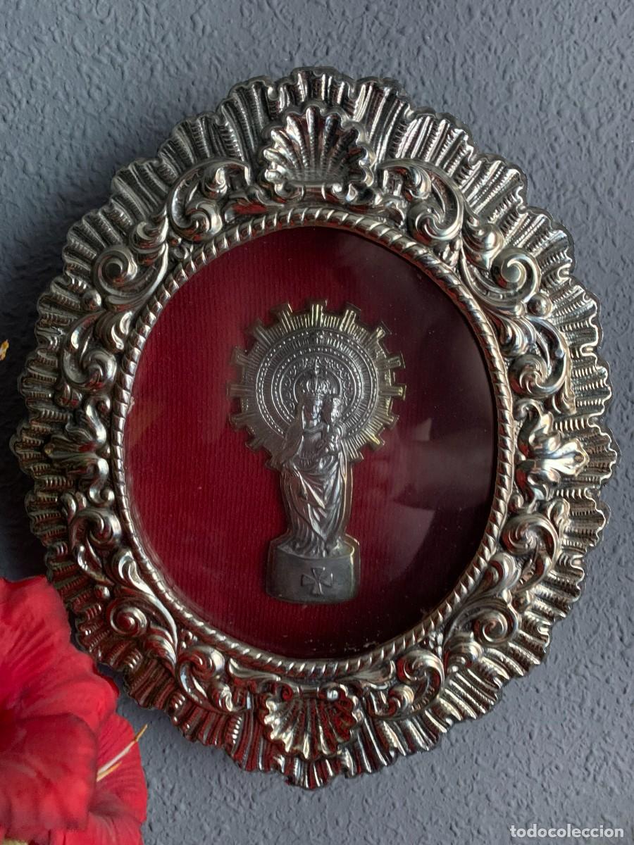 Antig&uuml;edades: relicario virgen del pilar zaragoza plata