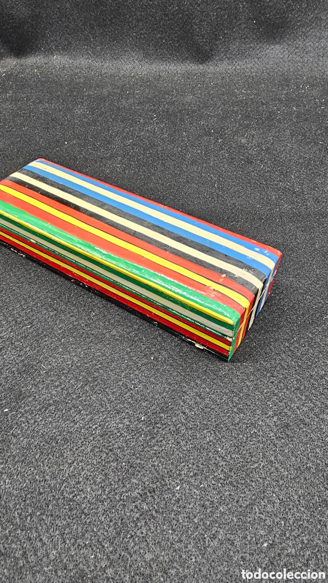 Antig&uuml;edades: Antiguo estuche de madera pintada