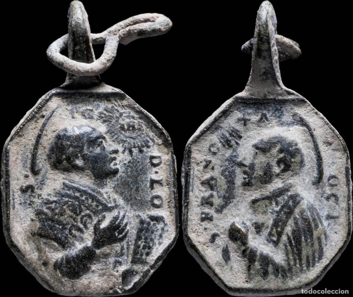 Antig&uuml;edades: Medal XVI-XVII centuries, S. Francisco Javier/ S. Ignacio Loyola - 25x14 mm.