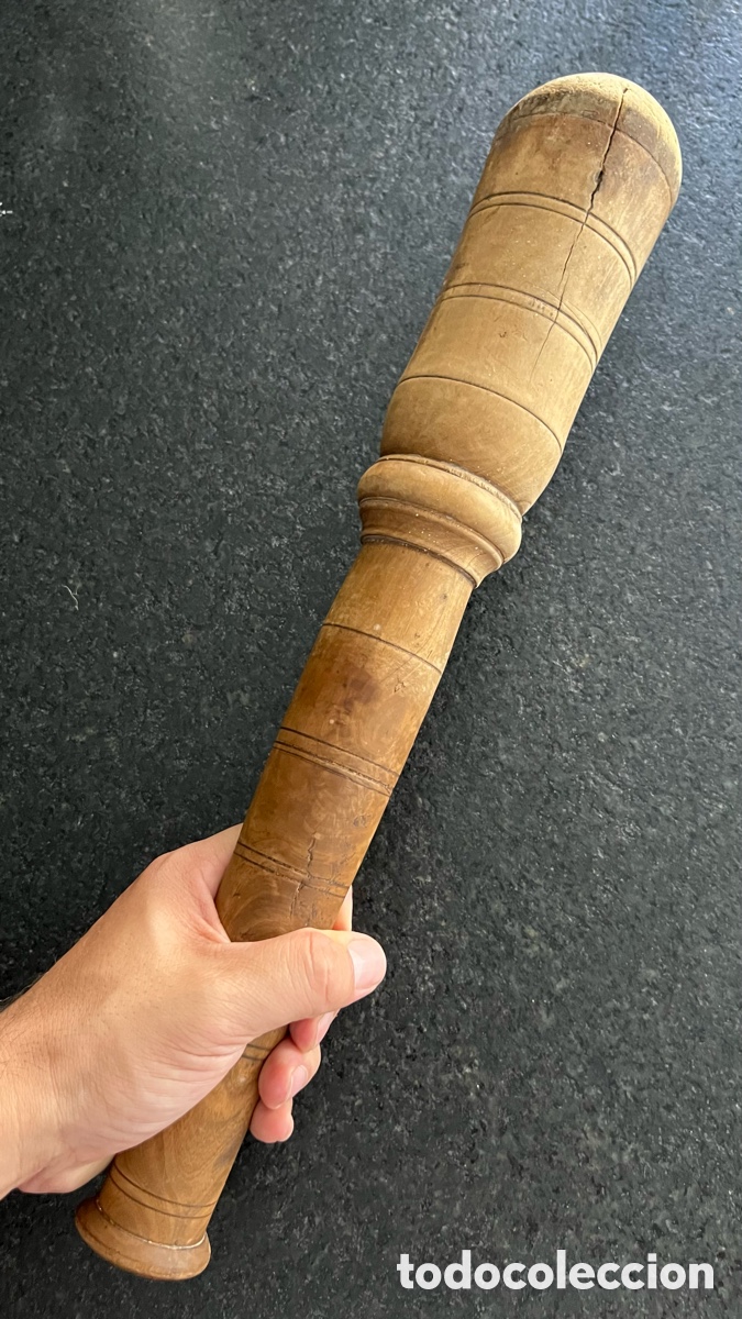 Antig&uuml;edades: ANTIGUA MAZA GIGANTE DE ALMIREZ DE MADERA