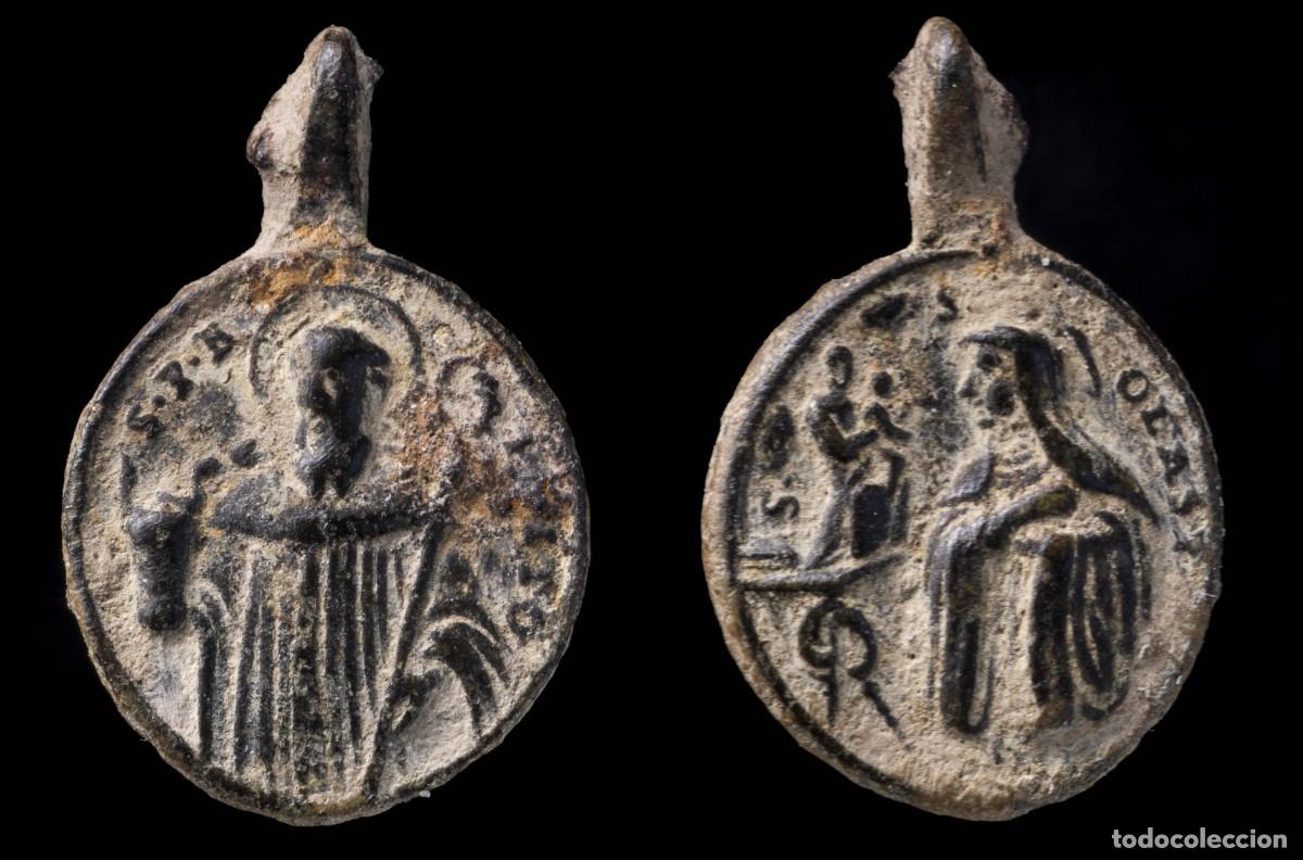 Antig&uuml;edades: Medal XVI-XVIII centuries, S. Benito/S. Escolastica - 25x16 mm.