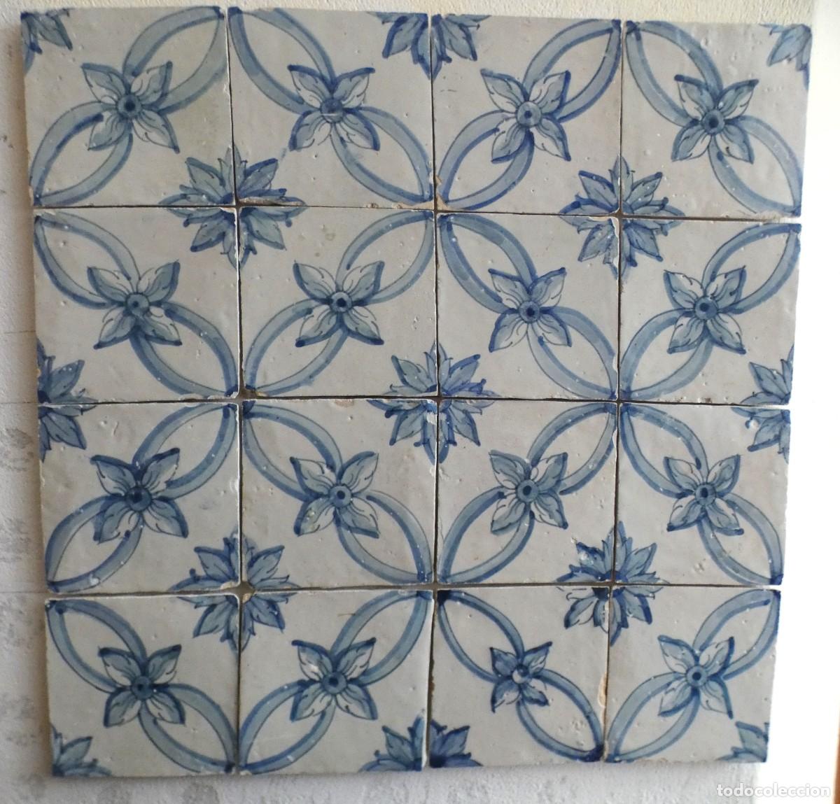 Antig&uuml;edades: Azulejo, Azulejos Portugal Pombalino siglo 18/19