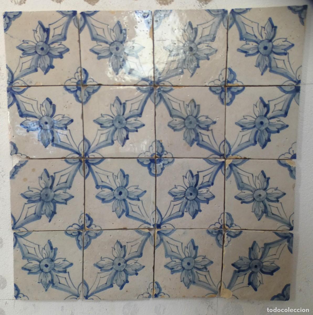 Antig&uuml;edades: Azulejo, Azulejos Portugal Pombalino siglo 18/19