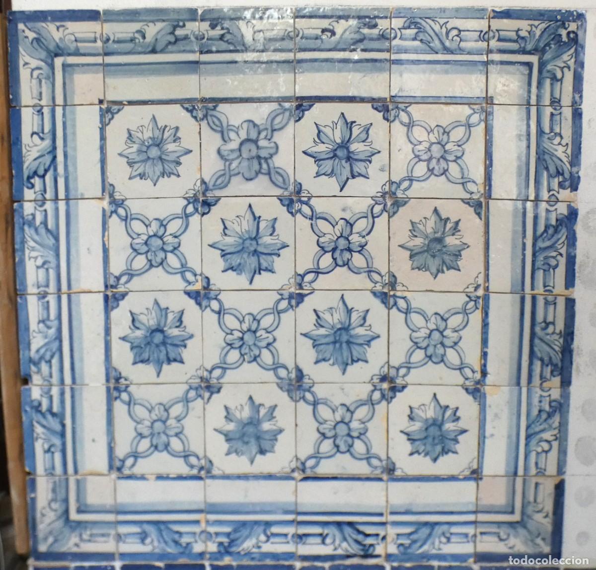 Antig&uuml;edades: Azulejos Portugal Pombalino siglo 18/19