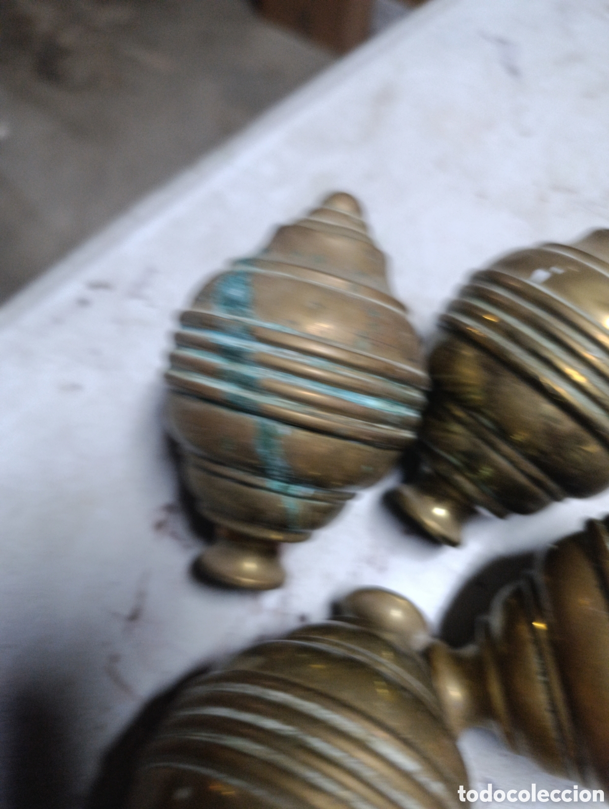 Antig&uuml;edades: Lote de 4 pi&ntilde;as terminacion pasamanos. - Foto 6